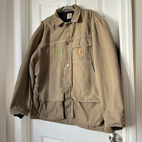 Vintage Carhartt Quilted Back tan Duck Jacket Size 3XL - Picture 8 of 8